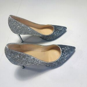 NINE WEST Silver and Gray Glitter Ombre Pumps Size 7M